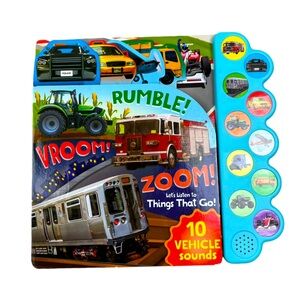Things That Go Sound Board Book Police Car Fire Truck Monster Truck Tractor Book